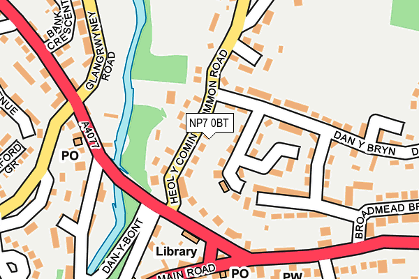 NP7 0BT map - OS OpenMap – Local (Ordnance Survey)