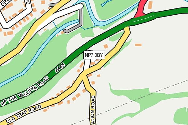 NP7 0BY map - OS OpenMap – Local (Ordnance Survey)