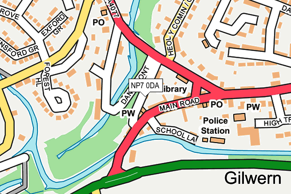 NP7 0DA map - OS OpenMap – Local (Ordnance Survey)