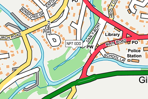 NP7 0DD map - OS OpenMap – Local (Ordnance Survey)