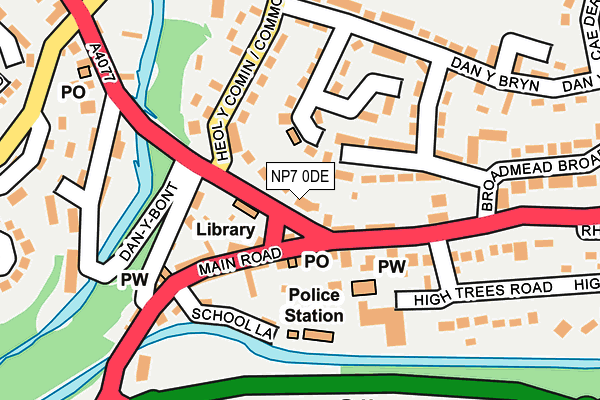 NP7 0DE map - OS OpenMap – Local (Ordnance Survey)