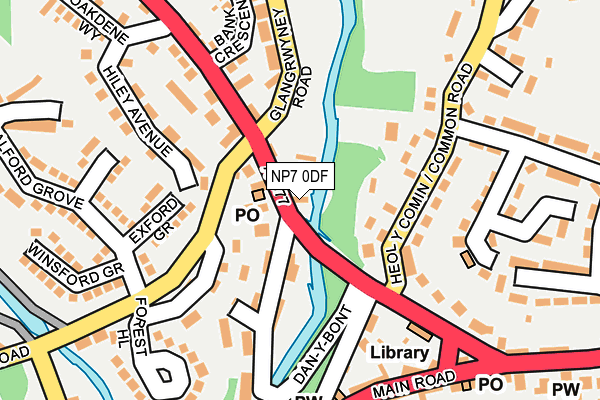 NP7 0DF map - OS OpenMap – Local (Ordnance Survey)