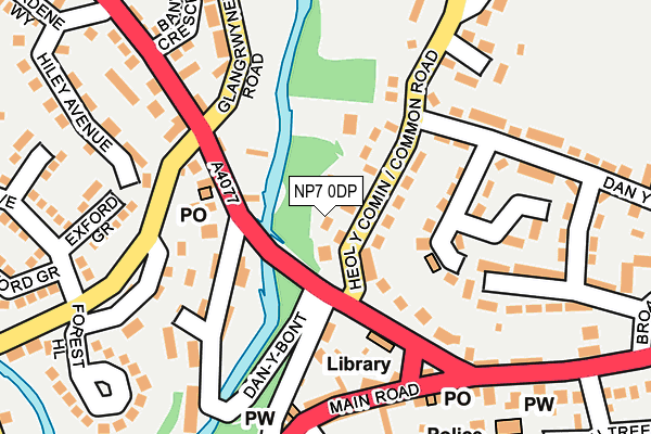 NP7 0DP map - OS OpenMap – Local (Ordnance Survey)