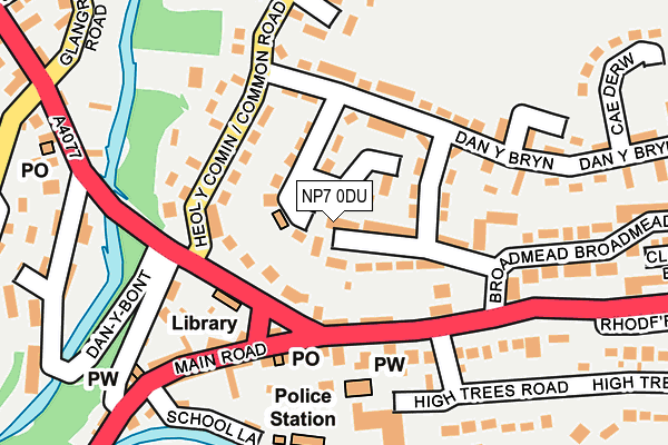 NP7 0DU map - OS OpenMap – Local (Ordnance Survey)