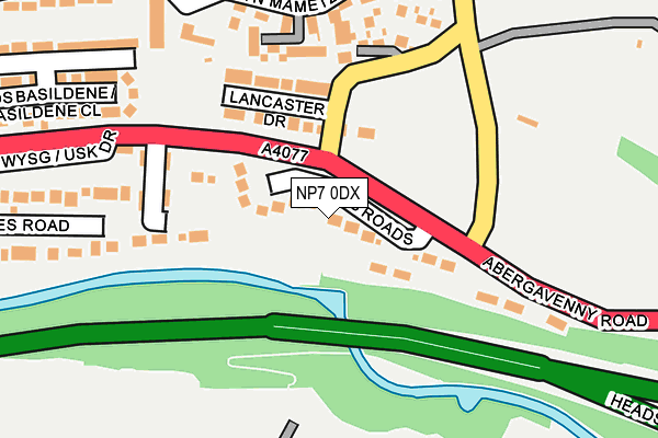 NP7 0DX map - OS OpenMap – Local (Ordnance Survey)