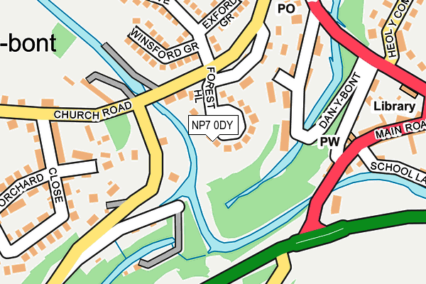 NP7 0DY map - OS OpenMap – Local (Ordnance Survey)