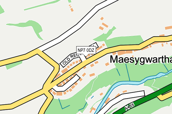 NP7 0DZ map - OS OpenMap – Local (Ordnance Survey)