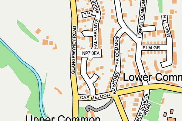 NP7 0EA map - OS OpenMap – Local (Ordnance Survey)