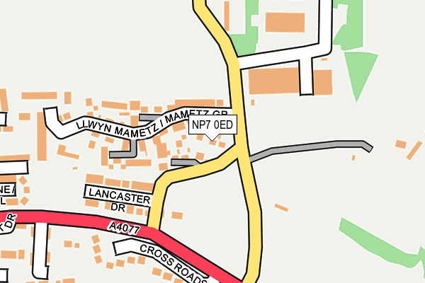 NP7 0ED map - OS OpenMap – Local (Ordnance Survey)