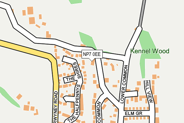 NP7 0EE map - OS OpenMap – Local (Ordnance Survey)
