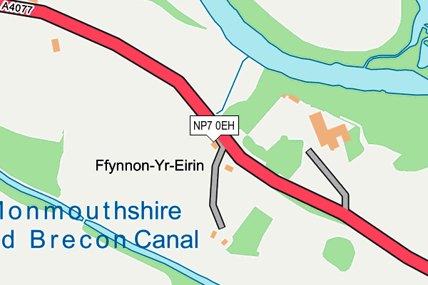 NP7 0EH map - OS OpenMap – Local (Ordnance Survey)