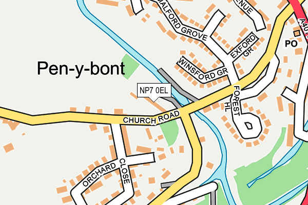 NP7 0EL map - OS OpenMap – Local (Ordnance Survey)