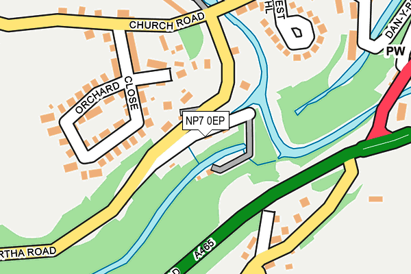 NP7 0EP map - OS OpenMap – Local (Ordnance Survey)