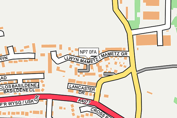 NP7 0FA map - OS OpenMap – Local (Ordnance Survey)