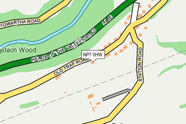 NP7 0HW map - OS OpenMap – Local (Ordnance Survey)