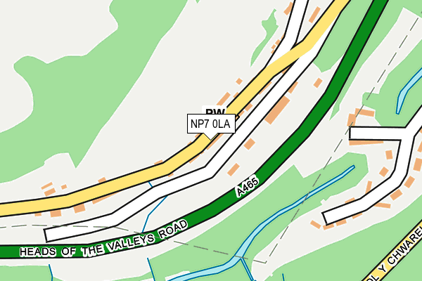 NP7 0LA map - OS OpenMap – Local (Ordnance Survey)