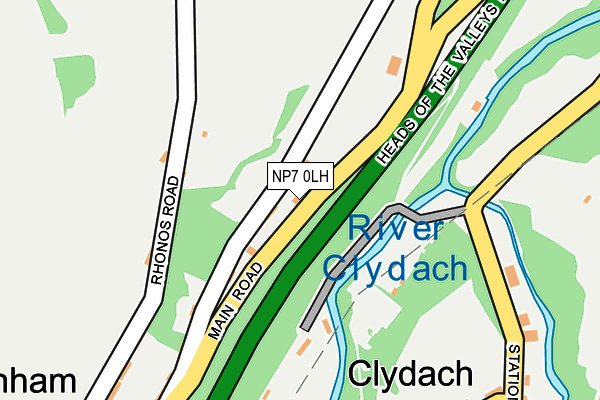 NP7 0LH map - OS OpenMap – Local (Ordnance Survey)