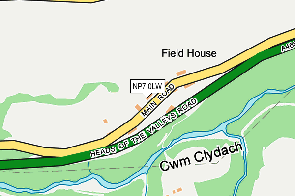 NP7 0LW map - OS OpenMap – Local (Ordnance Survey)