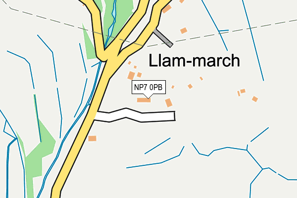 NP7 0PB map - OS OpenMap – Local (Ordnance Survey)