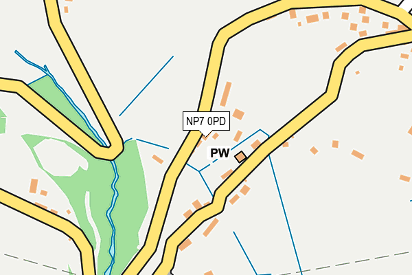 NP7 0PD map - OS OpenMap – Local (Ordnance Survey)