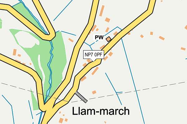 NP7 0PF map - OS OpenMap – Local (Ordnance Survey)