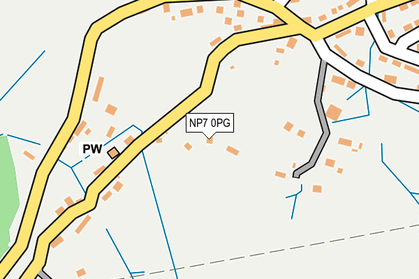 NP7 0PG map - OS OpenMap – Local (Ordnance Survey)