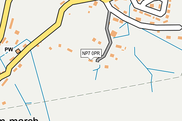 NP7 0PR map - OS OpenMap – Local (Ordnance Survey)