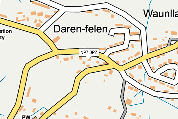 NP7 0PZ map - OS OpenMap – Local (Ordnance Survey)