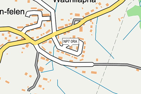 NP7 0RA map - OS OpenMap – Local (Ordnance Survey)