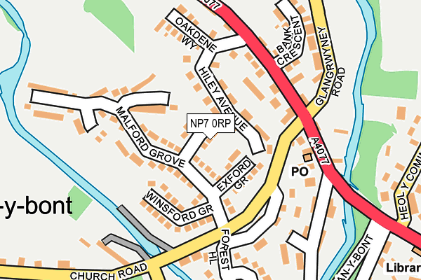 NP7 0RP map - OS OpenMap – Local (Ordnance Survey)