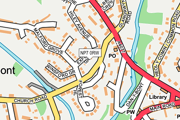 NP7 0RW map - OS OpenMap – Local (Ordnance Survey)