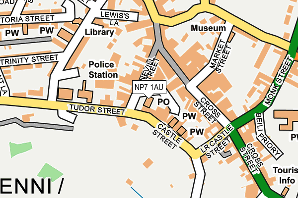 NP7 1AU map - OS OpenMap – Local (Ordnance Survey)