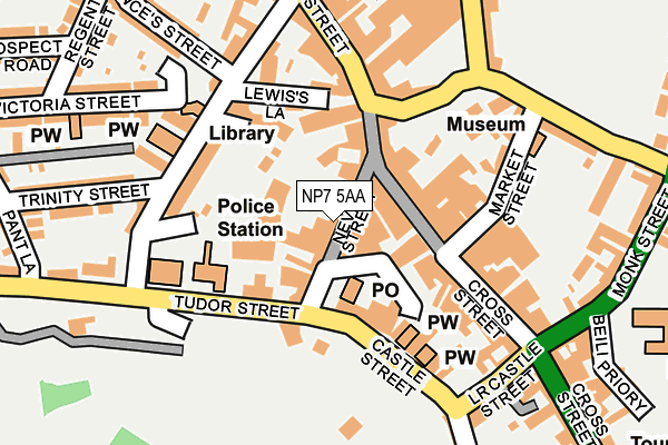NP7 5AA map - OS OpenMap – Local (Ordnance Survey)