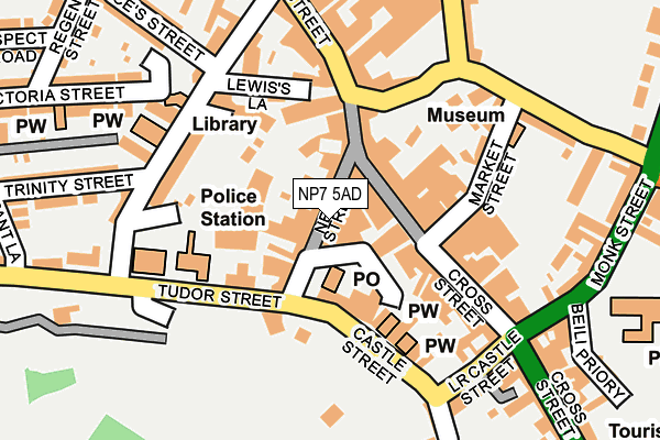 NP7 5AD map - OS OpenMap – Local (Ordnance Survey)