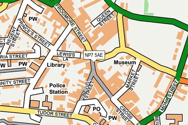 NP7 5AE map - OS OpenMap – Local (Ordnance Survey)