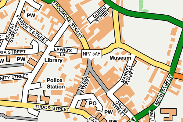 NP7 5AF map - OS OpenMap – Local (Ordnance Survey)