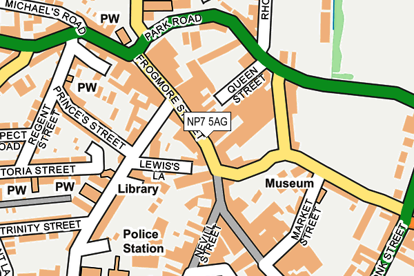 NP7 5AG map - OS OpenMap – Local (Ordnance Survey)