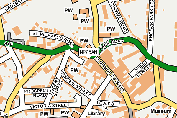NP7 5AN map - OS OpenMap – Local (Ordnance Survey)