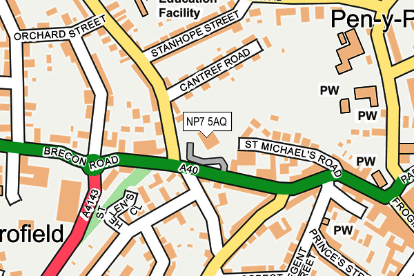 NP7 5AQ map - OS OpenMap – Local (Ordnance Survey)