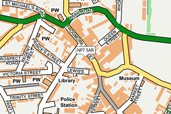 NP7 5AR map - OS OpenMap – Local (Ordnance Survey)