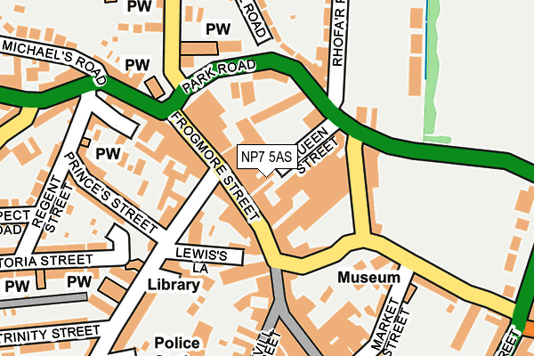 NP7 5AS map - OS OpenMap – Local (Ordnance Survey)