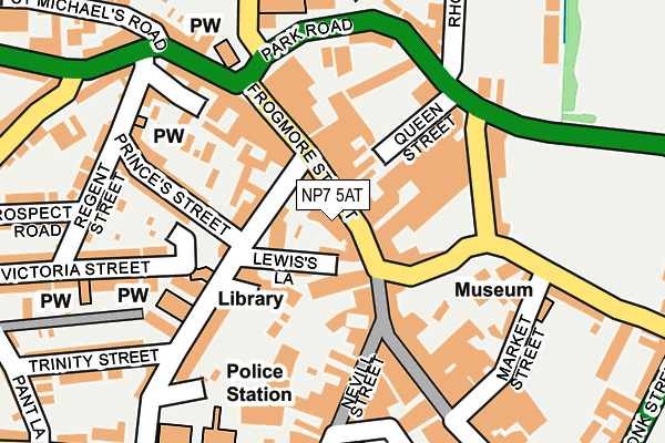 NP7 5AT map - OS OpenMap – Local (Ordnance Survey)