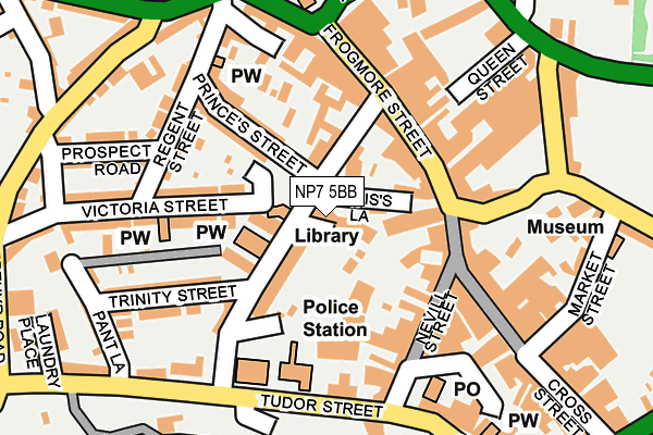 NP7 5BB map - OS OpenMap – Local (Ordnance Survey)