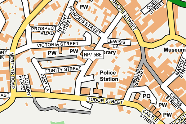 NP7 5BE map - OS OpenMap – Local (Ordnance Survey)