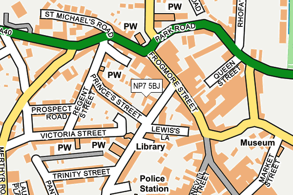 NP7 5BJ map - OS OpenMap – Local (Ordnance Survey)