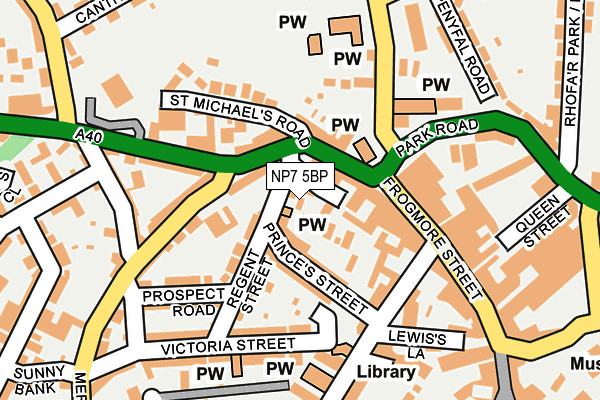 NP7 5BP map - OS OpenMap – Local (Ordnance Survey)