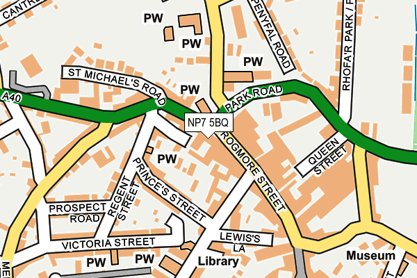 NP7 5BQ map - OS OpenMap – Local (Ordnance Survey)