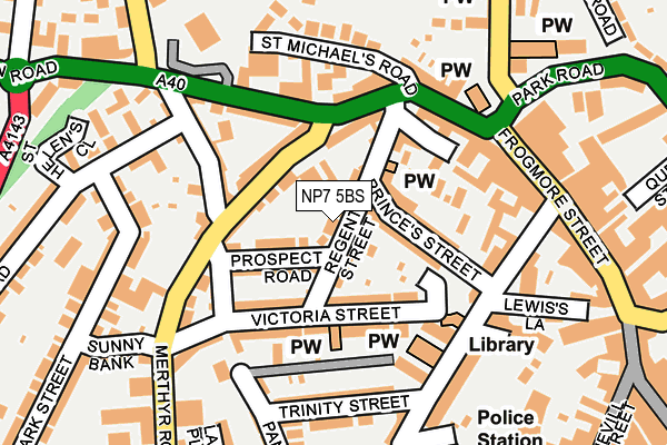 NP7 5BS map - OS OpenMap – Local (Ordnance Survey)