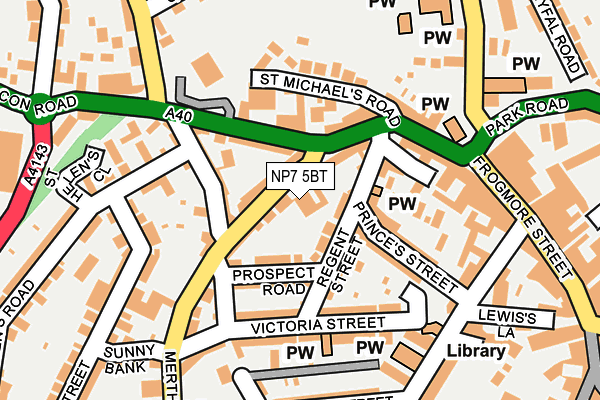 NP7 5BT map - OS OpenMap – Local (Ordnance Survey)
