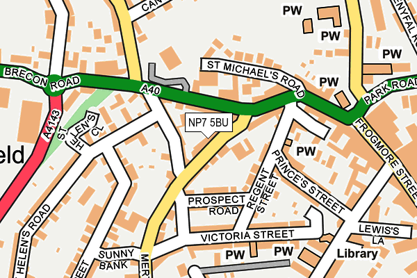 NP7 5BU map - OS OpenMap – Local (Ordnance Survey)
